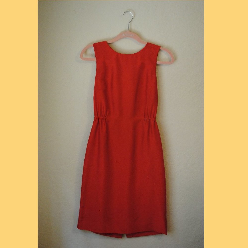 100% Silk Orange J. Crew Cocktail Dress